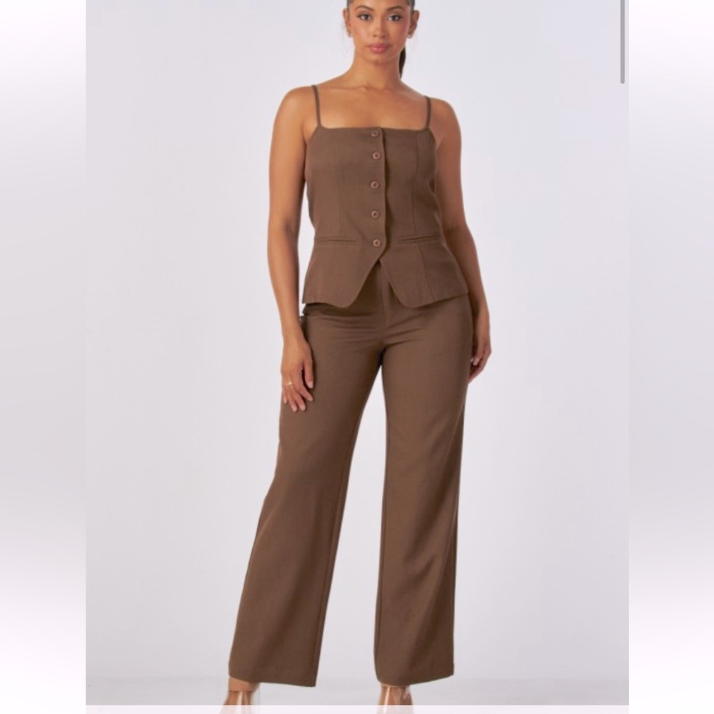 #302 Brown pants set